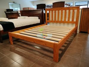 Queensize: Classic# NZ Pine Simplicity Bed Frame | Queen | Pine color| TR