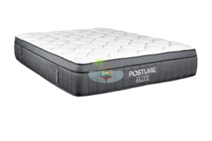 Kingsize: "Top Selling" Posture Elite# Plush 7 Zoned Pocketed Tall Coil with 10cm Euro Top Mattress| King size| TR