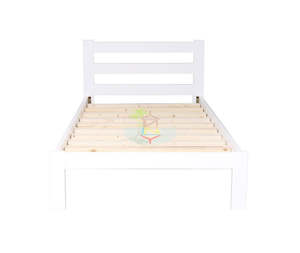 Tina# NZ Pine Simplicity Bed Frame | Single | White color | LS