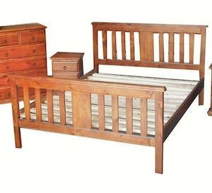 Susan_High Foot# NZ Pine  Bed Frame | Queen | LS