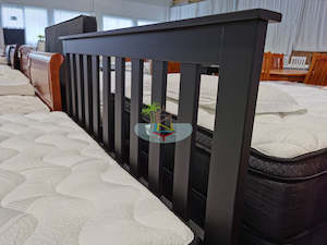 Classic# NZ Pine Simplicity Bed Frame | King | Black color | LS