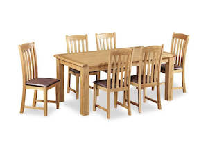 All: Richmond# American Oak Dining Suite | 1.8M Table&6 Chairs