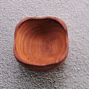 Bowls: Handcrafted Small Square Wooden Bowl 6 cm – Sustainable Kitchenware from Yompai