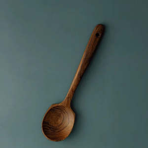 Wide-Head Teak Mixing Spoon (21cm)