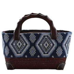 Handcrafted Sustainable Bags For Everyday Style Eco Friendly Stylish: Blue Patterned  Krajood Bag | Yompai  NZ
