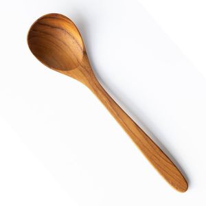 Handcrafted Deep-Bowl Teak Soup Spoon (18cm)