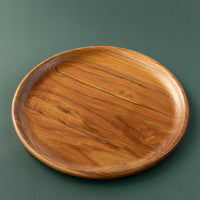 Teak Wooden Platter Set (Set of 3)
