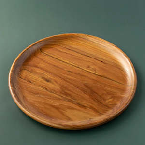 Large Teak Wooden Platter (35cm)