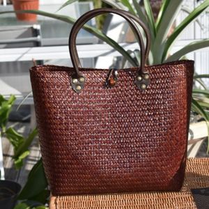 Handcrafted Sustainable Bags For Everyday Style Eco Friendly Stylish: Large Handwoven Krajood Basket Bag