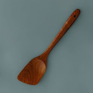 Wooden Kitchen Utensils: Handcrafted Teak Angled Spatula : Yompai
