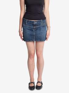 Products: Washed Denim Mini Skirt