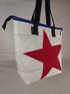 Zip Top Totes: Red Star Zip Tote 943