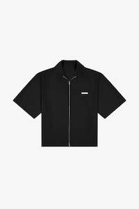 Ontempo-Style_YK-12584: DRILL COLLARED SHIRT | BLACK DRILL