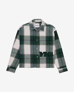 Outerwear: Flannel Overshirt | Green Plaid