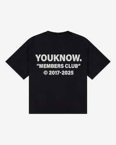 Members Club Tee | Washed Black