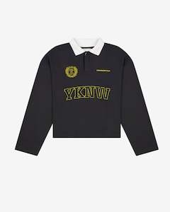 Longsleeves: Emblem Polo Longsleeve | Charcoal