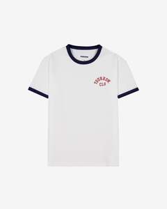 Shrunken Ringer Tee | White