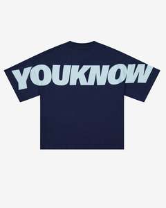 T Shirts: Big Back Tee | Navy Ice