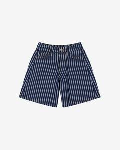 Kids Denim Jort | Pinstripe