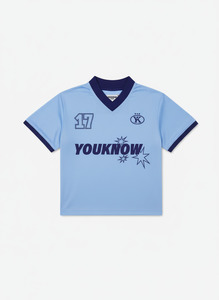 Kids Football Top | Light Blue