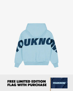Kids Big Back Hoodie | Light Blue