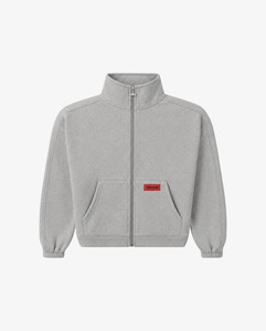 Outerwear: Brushed Fleece Track Jacket | GREY MARLE