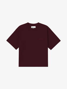 Core Essentials Box Tee | Burgundy