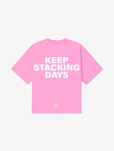 Yk Move Womens Tops: YK Move Stacking Days Tee | Pink
