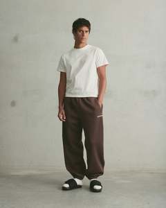 Pants: Core Cuffed Sweatpants | Brown