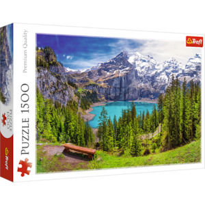 Trefl Puzzles: Trefl "1500" - Lake Oeschinen, Alps, Switzerland