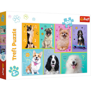 Puzzles: Trefl "100" - In the world of dogs