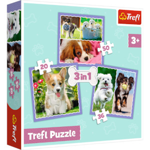 Junior Puzzles: Trefl "3in1" - Lovely dogs
