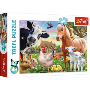 Junior Puzzles: Trefl "60" - A cheerful farm
