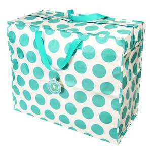Eco Range: Turquoise on white Spotlight Jumbo Storage Bag