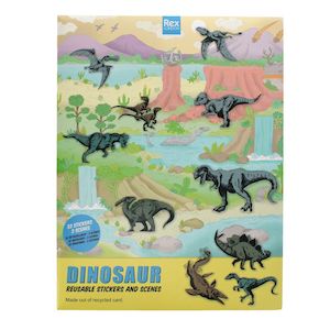 Art Craft: Prehistoric Land reusable stickers and scenes
