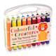 Felt tip stamp pens (set of 18) - Colourful Creatures