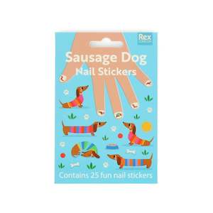 Children's Nail Stickers - Sunny Sausage Dog
