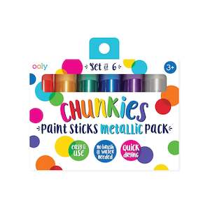 Under 5 Years: Chunkies Paint Sticks Metalic - Set of 6