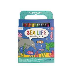 Carry Along Colouring Book & Crayon Set - Sea Life