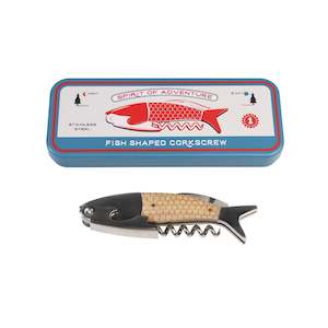 Adultgifts: Spirit of Adventure - Fish Shaped Corkscrew in a Tin