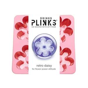Ice Cube Tray - Shapes - Retro Daisy Pink