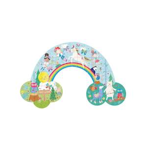 Rainbow Fairy - 80 Piece Rainbow Shaped Puzzle in Shaped Box