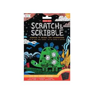 Kids Gifts Under 15: Mini Scratch & Scribble Art Kit - Dino Days