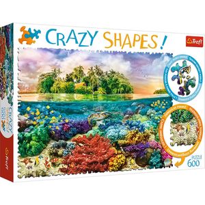 Trefl Puzzles: Trefl "600 Crazy Shapes" - Tropical island