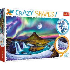 Trefl Puzzles: Trefl "600 Crazy Shapes" - Aurora over Iceland