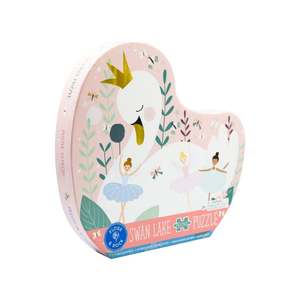 Enchanted - 40 Piece Swan Shaped Puzzle in Shaped Box