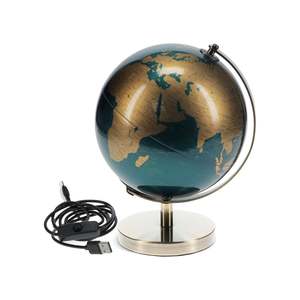 USB World Globe Light - Blue And Gold