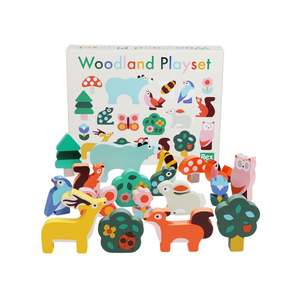 Wooden Animal Playset - Woodland