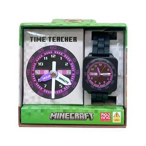 Accessories: Minecraft Enderman Kids Time Teacher Watch - Learn to tell the time