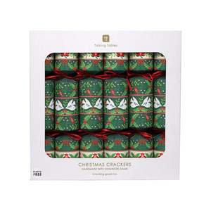 Folklore Green Christmas Crackers - 6 Pack